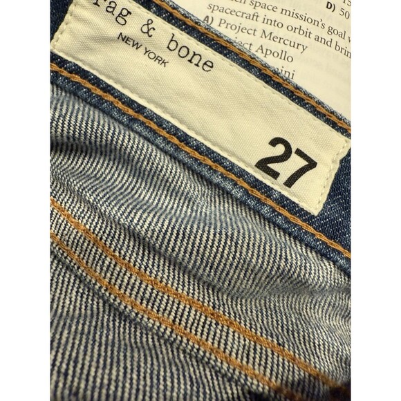 rag & bone Alissa High-Rise Cropped Barrel Wide Leg Jeans Size 27 Denim Casual - Picture 3 of 10